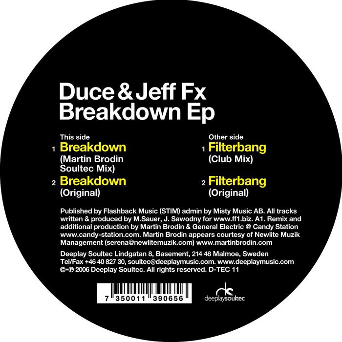 DUCE & JEFF FX - Breakdown EP