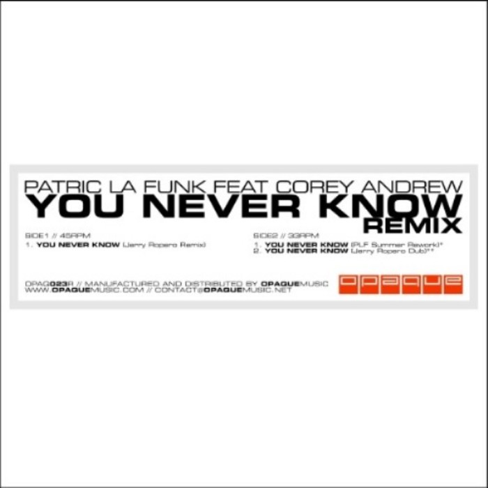 LA FUNK, Patric feat COREY ANDREW - You Never Know