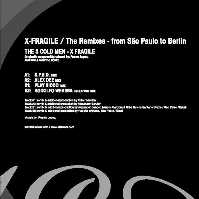 THE 3 COLD MEN - X Fragile (Remixes)