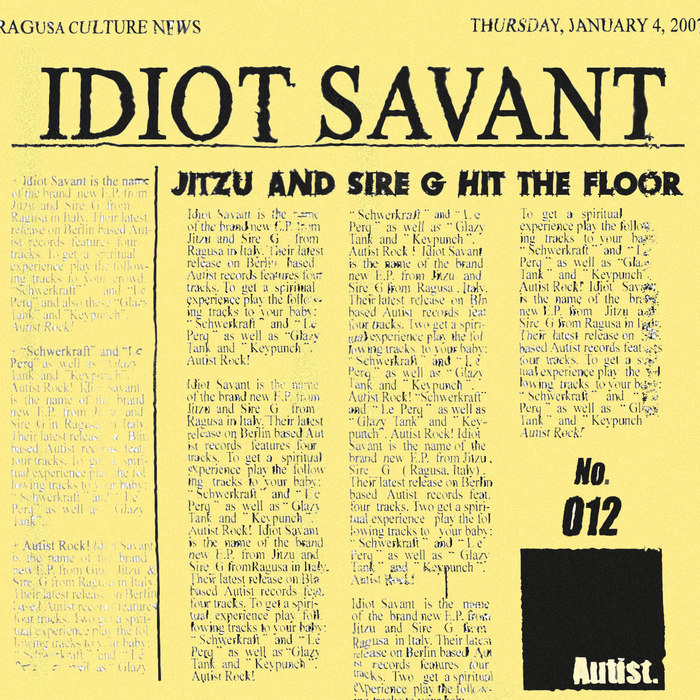 JITZU/SIRE G - Idiot Savant EP