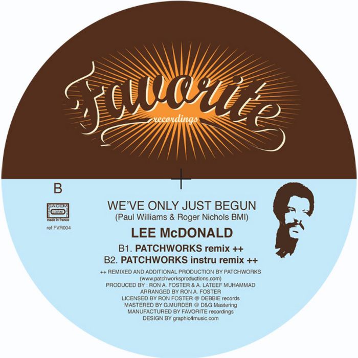 MCDONALD, Lee - We've Only Just Begun (Remixes)