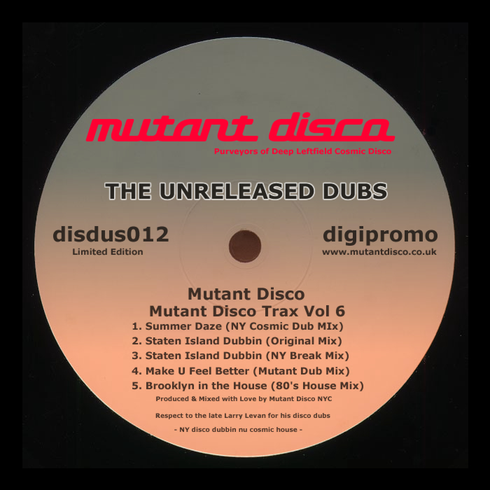 MUTANT DISCO - Mutant Disco Trax Vol 6