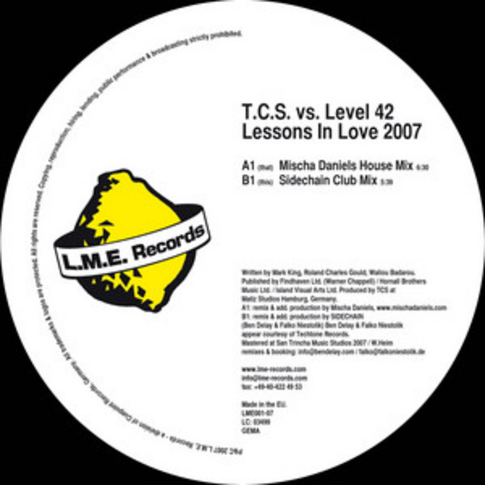 TCS vs LEVEL 42 - Lessons In Love 2007