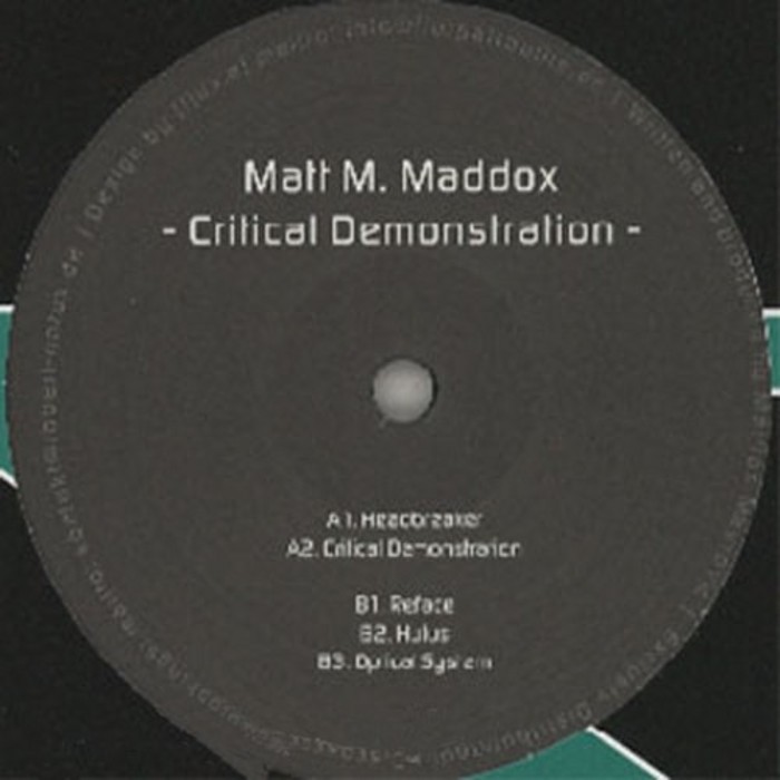 MADDOX, Matt M - Critical Demonstration