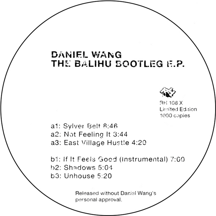 WANG, Daniel - The Balihu Bootleg EP