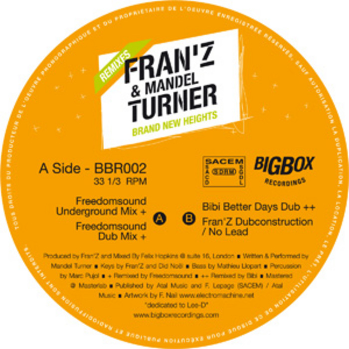 FRAN Z/MANDEL TURNER - Brand New Heights (remixes) EP