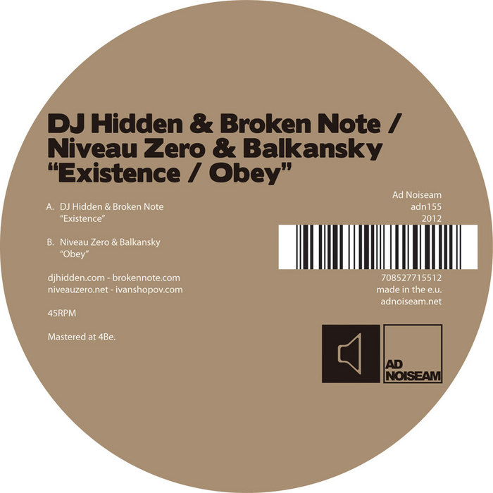 DJ HIDDEN/BROKEN NOTE/NIVEAU ZERO/BALKANSKY - Existence