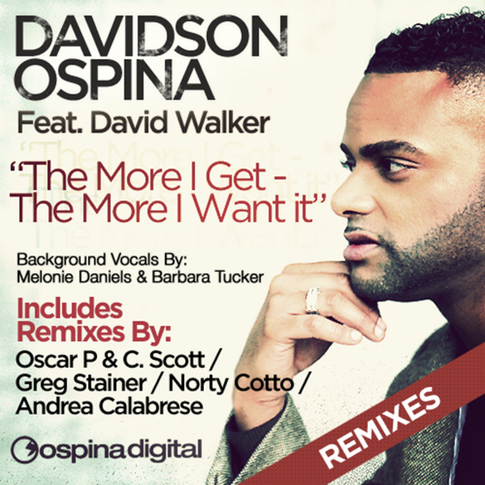 DAVIDSON OSPINA feat DAVID WALKER - The More I Get The More I Want: remixes