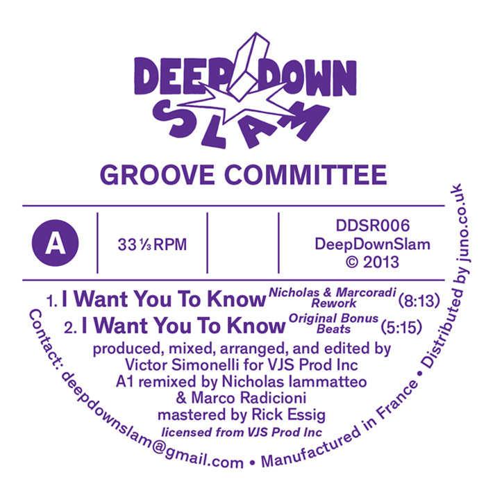 GROOVE COMMITTEE - I Want You To Know: The Underground Remixes Part 2