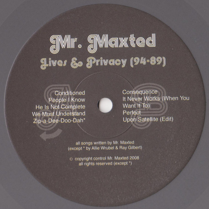 MR MAXTED - Lives & Privacy 94 89