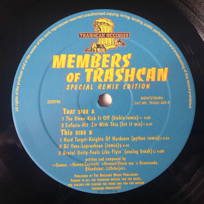THE OMEN/ENFUSIA/HARD TARGET/DJ YVES/UNITY - Members Of Trashcan