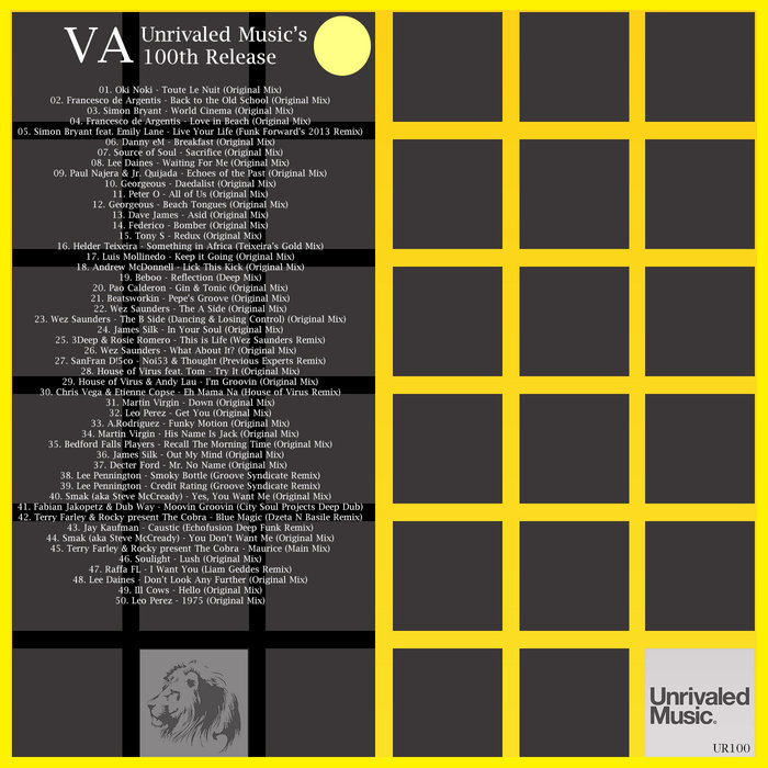 VARIOUS/WEZ SAUNDERS - Unrivaled Music 100th Release