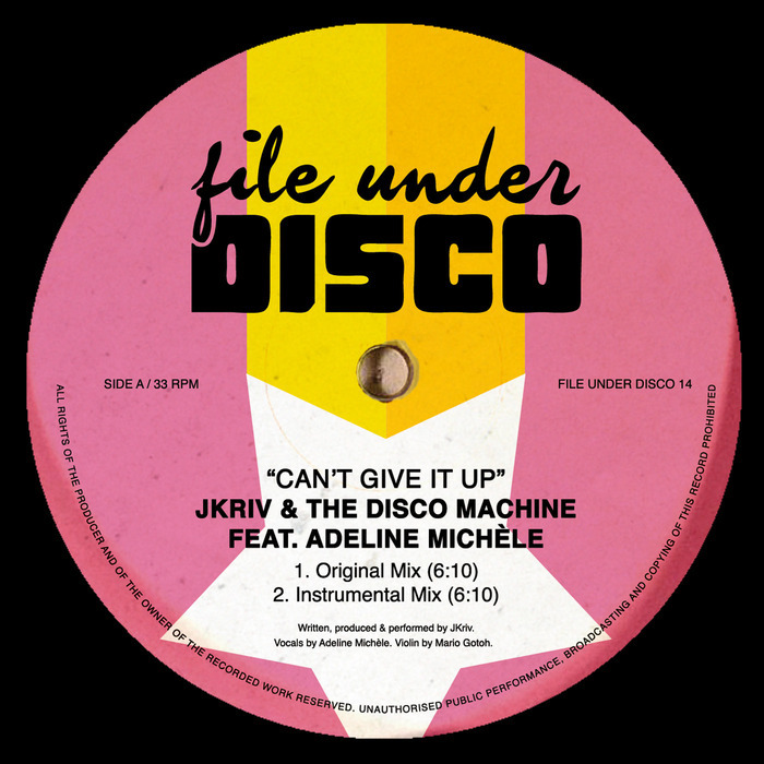 JKRIV/THE DISCO MACHINE - Can't Give It Up
