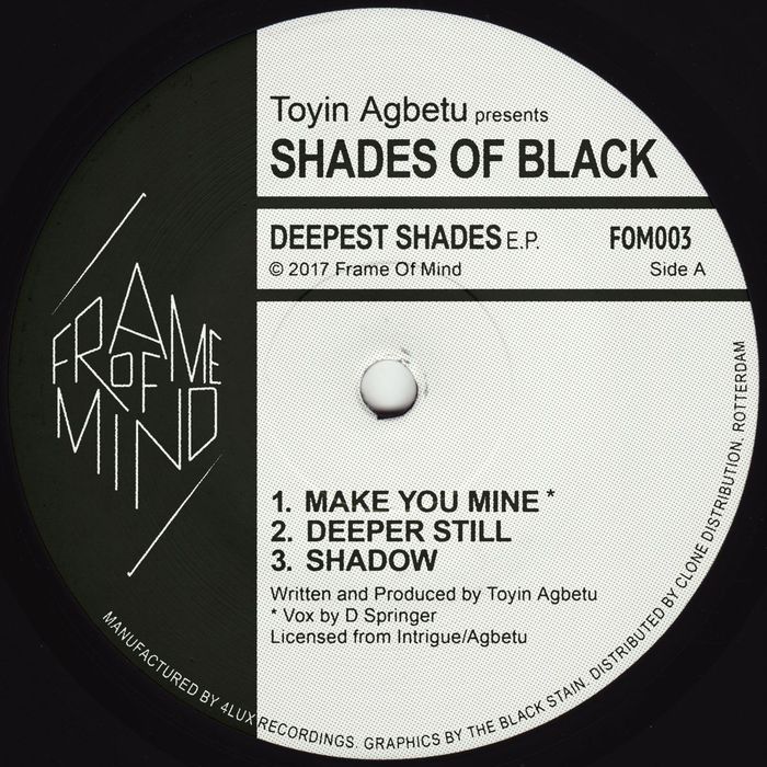 TOYIN AGBETU presents SHADES OF BLACK - Deepest Shades