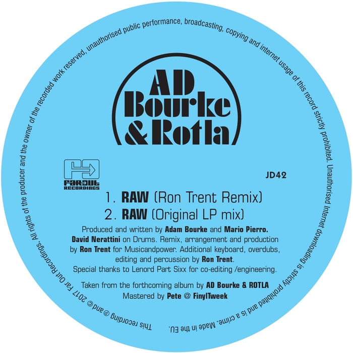 AD BOURKE/RAIDERS OF THE LOST ARP - Raw (Ron Trent remix)