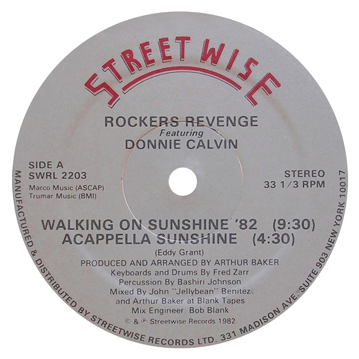 ROCKERS REVENGE feat DONNIE CALVIN - Walking On Sunshine