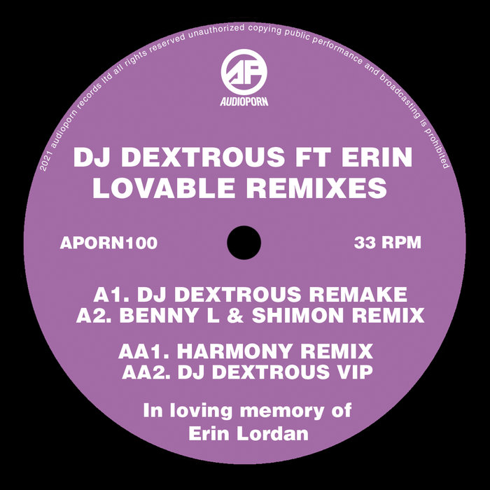 DJ DEXTROUS/ERIN LORDAN - Lovable Remixes