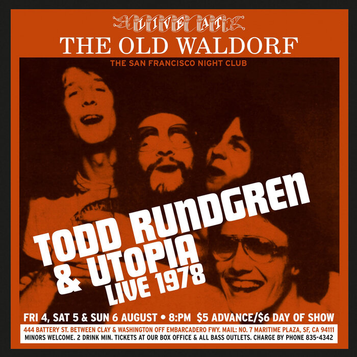 Todd Rundgren/Utopia - Live At The Old Waldorf, San Francisco, 1978 (Deluxe Edition)